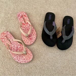 Tommy Bahama and Flojos Flip Flop Bundle, Size 6/7